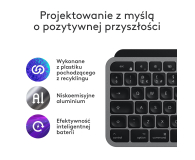 LOGITECH Klawiatura MX Keys S for Mac Space Grey US 920-011637 - 1261398 - zdjęcie 9